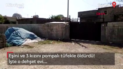 Download Video: Eşini ve 3 kızını pompalı tüfekle öldürdü! İşte o dehşet evi...