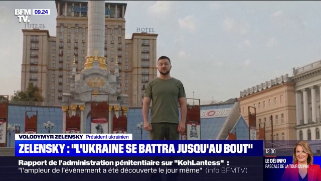 L'Ukraine se battra jusqu'au bout lance Volodymyr Zelensky dans un discours le jour de la fête de l'indépendance