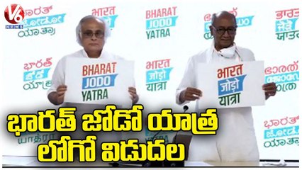 Congress Launches Bharat Jodo Yatra Logo, Tagline | V6 News