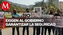 Comunicadores protestan por asesinato del periodista Fredid Román en Guerrero