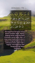 Mengharamkan atasmu bangkai, darah, daging babi | QS. Al-Baqarah : 173