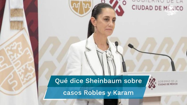Sheinbaum descarta negociación política en liberación de Robles y detención de Murillo Karam