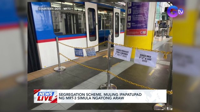 Segregation scheme, muling ipapatupad ng MRT-3 simula ngayong araw | News Live