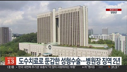 도수치료로 둔갑한 성형수술…병원장 징역 2년
