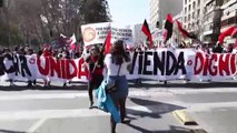 Marchas en Chile ante la falta de apoyo en los sondeos a la nueva Constitución
