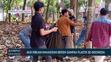 Aksi Ribuan Mahasiswa Se-Indonesia Bersihkan Sampah Plastik
