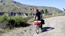 Zonguldak haber | ZONGULDAK - Bisikletiyle seyahate çıkan genç KYK yurtlarında konaklıyor