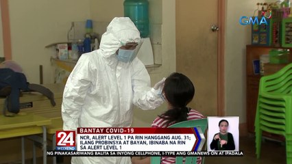 NCR, Alert Level 1 pa rin hanggang Aug. 31; Ilang probinsya at bayan, ibinaba na rin sa Alert Level 1 | 24 Oras Weekend