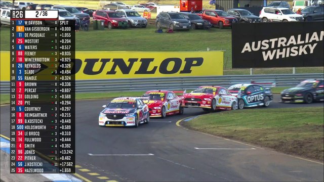 V8 Supercars 2022 Sandown Race 3 First Laps Epic Battle To Lead Van Gisbergen vs Davison