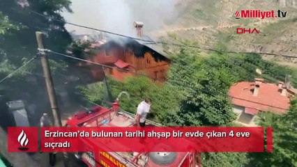 Erzincan'da 5 evi alevler sardı! 5 saatlik müdahale sonucu söndürüldü