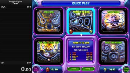 Peggle Nights 10-2: 1:55.14 uef