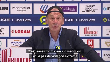 3e j. - Furlan : "Quatre rouges, c'est lourd dans un match sans violence extrême"
