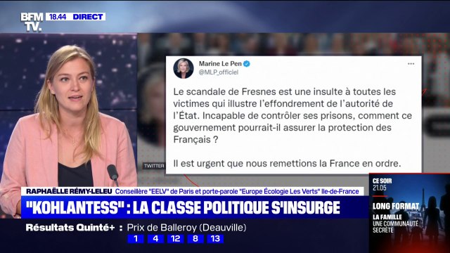 Kohlantess à Fresnes: Ce qu'on voit aujourd'hui n'est la réalité dans aucune prison française au quotidien , affirme Raphaëlle Rémy-Leleu