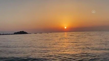Aydın haber! Kuşadası'nda gün batımı