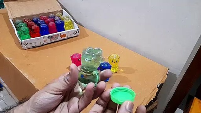 Unboxing and Review of Cute Shaped Bottle Slime Crystal Mud Putty Toy