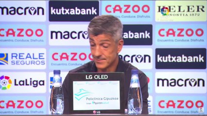 Rueda de prensa de Imanol Alguacil tras el Real Sociedad vs. Barcelona