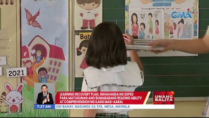 Learning recovery plan, inihahanda ng DepEd para matugunan ang bumababang reading ability at comprehension ng ilang mag-aaral | UB