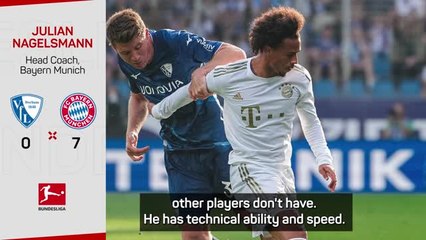 Nagelsmann happy with switched on Sane as Bayern crush Bochum