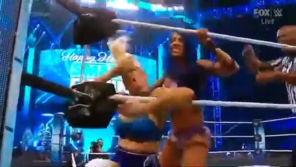 Sasha Banks with Bayley Vs Lacey Evans with Dana Brooke