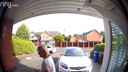 Girl Faceplants into Parked Car