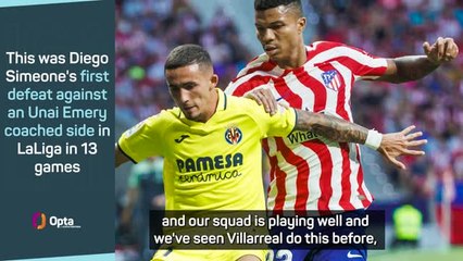 Simeone happy with squad despite first LaLiga defeat against Emery