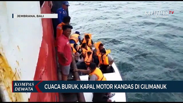 Cuaca Buruk, Kapal Penumpang Kandas Di Gilimanuk