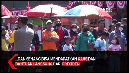 Presiden Jokowi Salurkan Bantuan PKH di Pasar Pucang Anom Surabaya