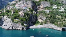 Session drone - amalfi coast positano cliffs boats (2160p)