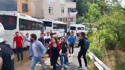 Tokatköy'de görüntü almak isteyen gazetecilere polis izin vermedi