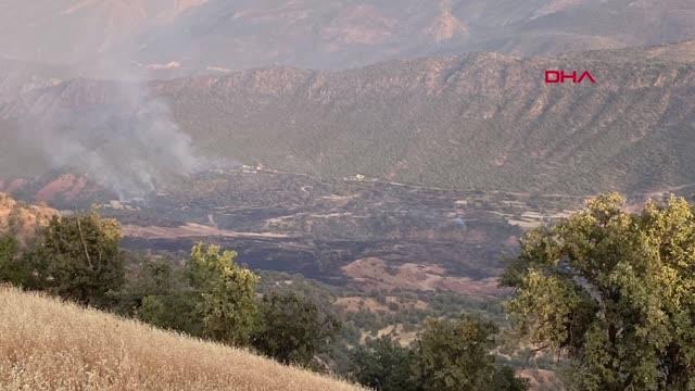 TERÖR ÖRGÜTÜ PKK/YPG PENÇE-KİLİT OPERASYON BÖLGESİNDE YANGIN ÇIKARDI