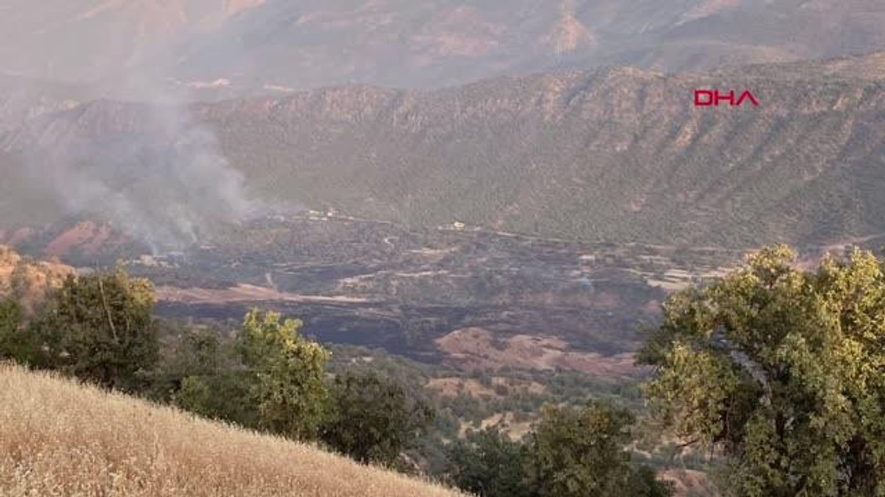 TERÖR ÖRGÜTÜ PKK/YPG PENÇE-KİLİT OPERASYON BÖLGESİNDE YANGIN ÇIKARDI