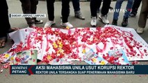 Buntut Rektor Unila Ditangkap KPK, Mahasiswa Unila Gelar Aksi Demo di Depan Gedung Rektor