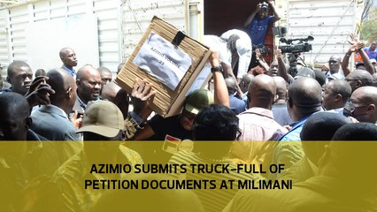 Azimio submits truck-full of petition documents at Milimani