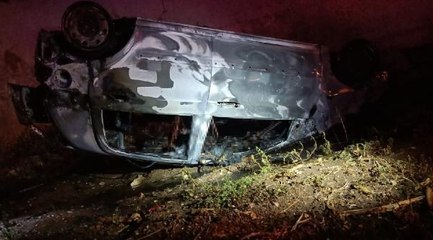 Burdur gündem: BURDUR'DA TAKLA ATAN OTOMOBİL ALEV ALDI 1 ÖLÜ, 1 YARALI