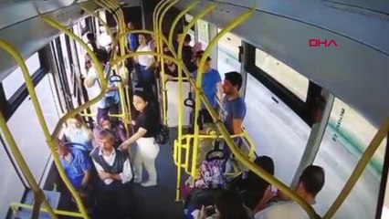 Son Dakika | OTOBÜSTE YAŞANAN PANİK KAMERADA
