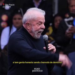VÍDEO : Lula critica uso de igreja como palanque: “Demônio falando de Deus”