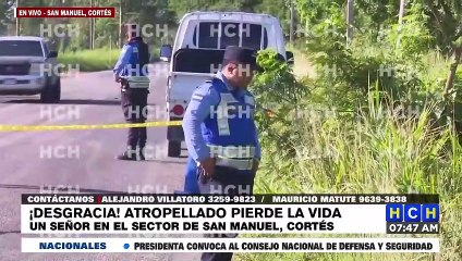 ¡Triste! Adulto mayor a bordo de "bici" perece atropellado en desvío a San Manuel, Cortés