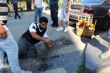 Sarası tutan simitçi yolda baygınlık geçirdi