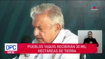 Pueblos Yaquis recibirán 33 mil hectáreas de tierra: López Obrador