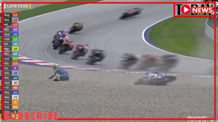 Scary Crash in MotoGp | Joan Mir flying off bike in 'scary' Austrian GP crash