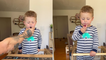 'Smart boy wins hearts with his cuteness while playing a fruit-guessing game '