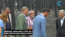 Sánchez, Marlaska y Puig se parten de risa en su visita a la zona devastada por el fuego de Bejís