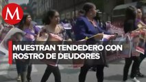 En CdMx, protestan feministas por deudores alimentarios