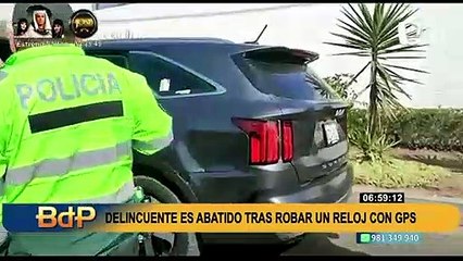 Lo encontraron por el reloj con GPS que robó: Policías abaten a delincuente en La Molina