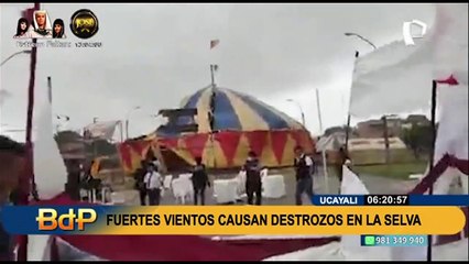 Ucayali: Fuertes vientos causan grandes destrozos en la selva