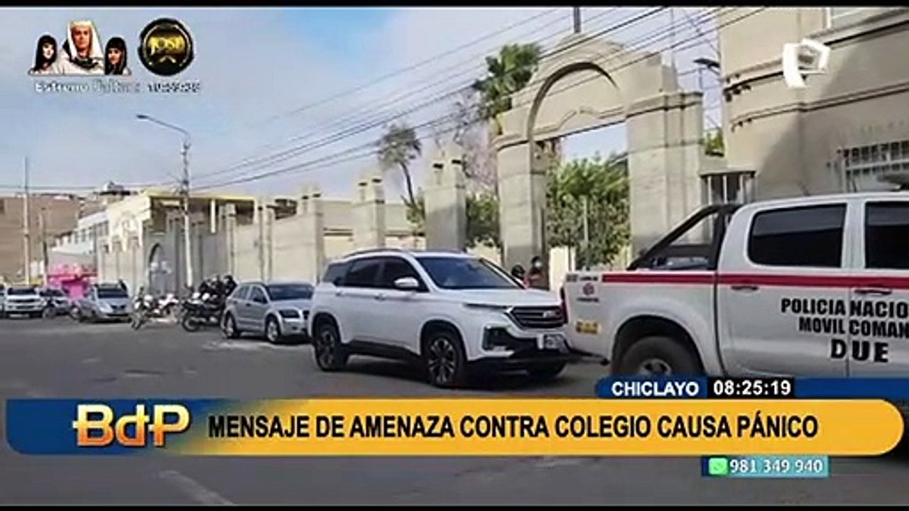 Chiclayo: Amenaza de tiroteo en colegio causó m...