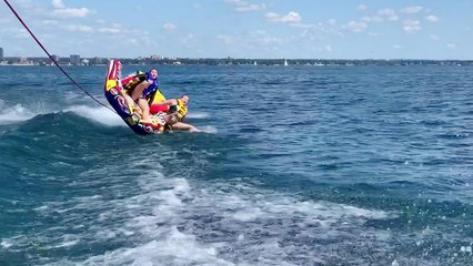 'Tubing enthusiasts flipped out of tube after stumbling over wind wave '