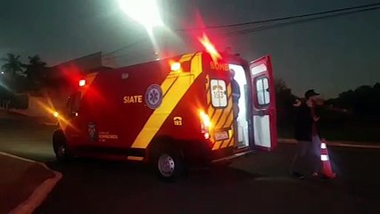 Colisão entre moto e bicicleta mobiliza socorristas