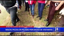 Betssy Chávez llega a Machu Picchu y advierte ‘desgaste’ de  la ciudadela