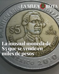 Moneda de cinco pesos que vale miles